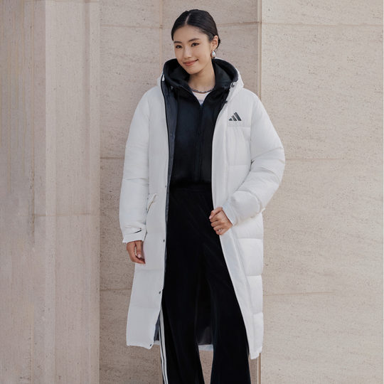 保暖休闲长款鸭绒羽绒服男女秋冬adidas阿迪达斯官方轻运动