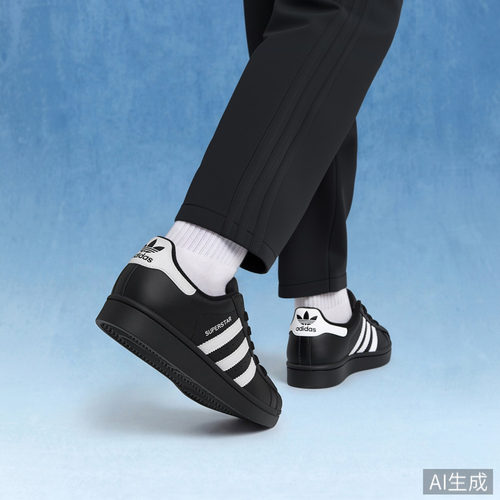 男女大童SUPERSTAR II GCA经典贝壳头板鞋adidas阿迪达斯三叶草 - 图1