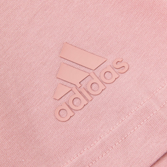 情侣款简约纯棉上衣圆领短袖T恤男女夏季adidas阿迪达斯轻运动