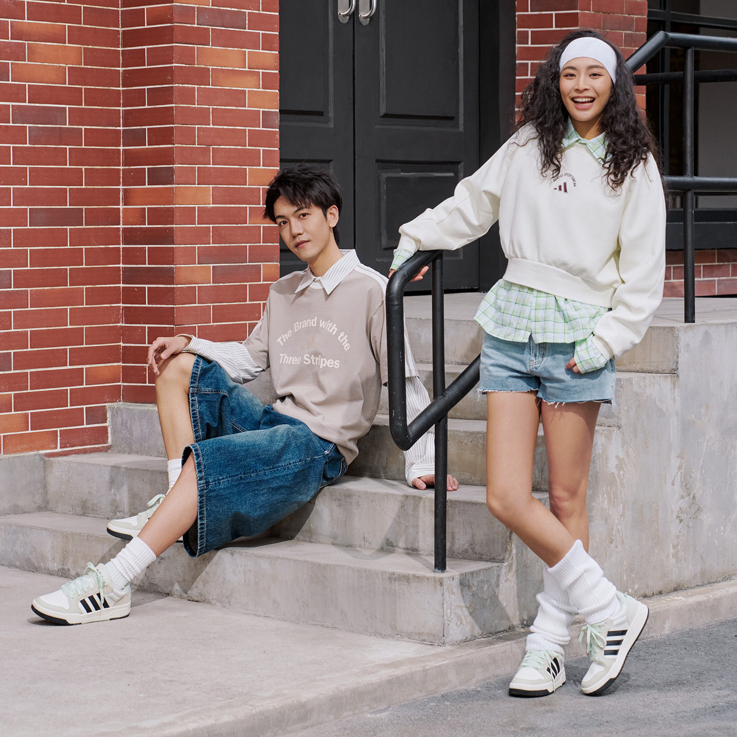 ENTRAP美式校园风运动鞋少年感复古篮球风板鞋男女adidas阿迪达斯