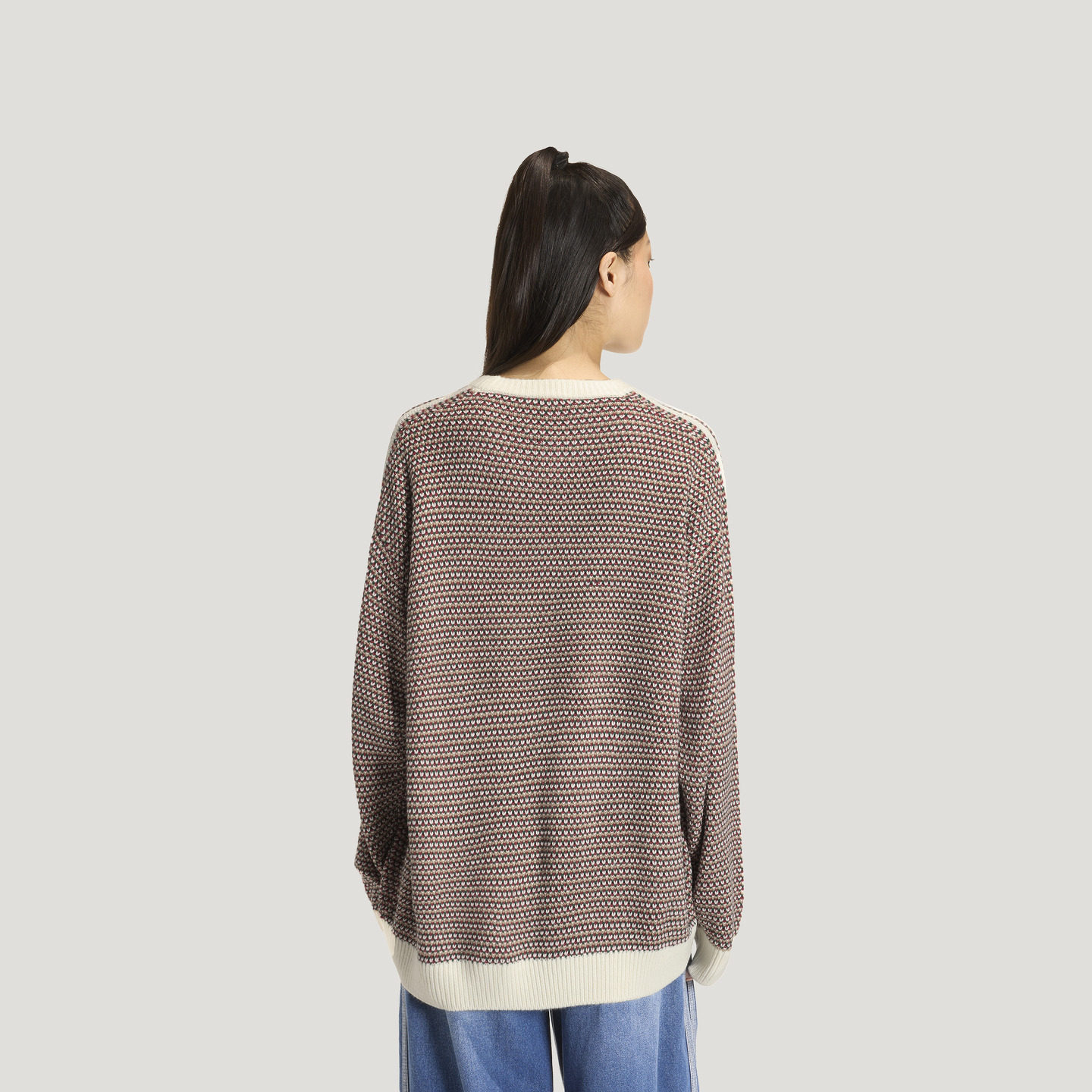 休闲度假风毛衣 垂坠宽松圆领针织衫女秋冬adidas阿迪达斯三叶草,淘宝优惠券,粉丝福利购,淘宝优惠卷