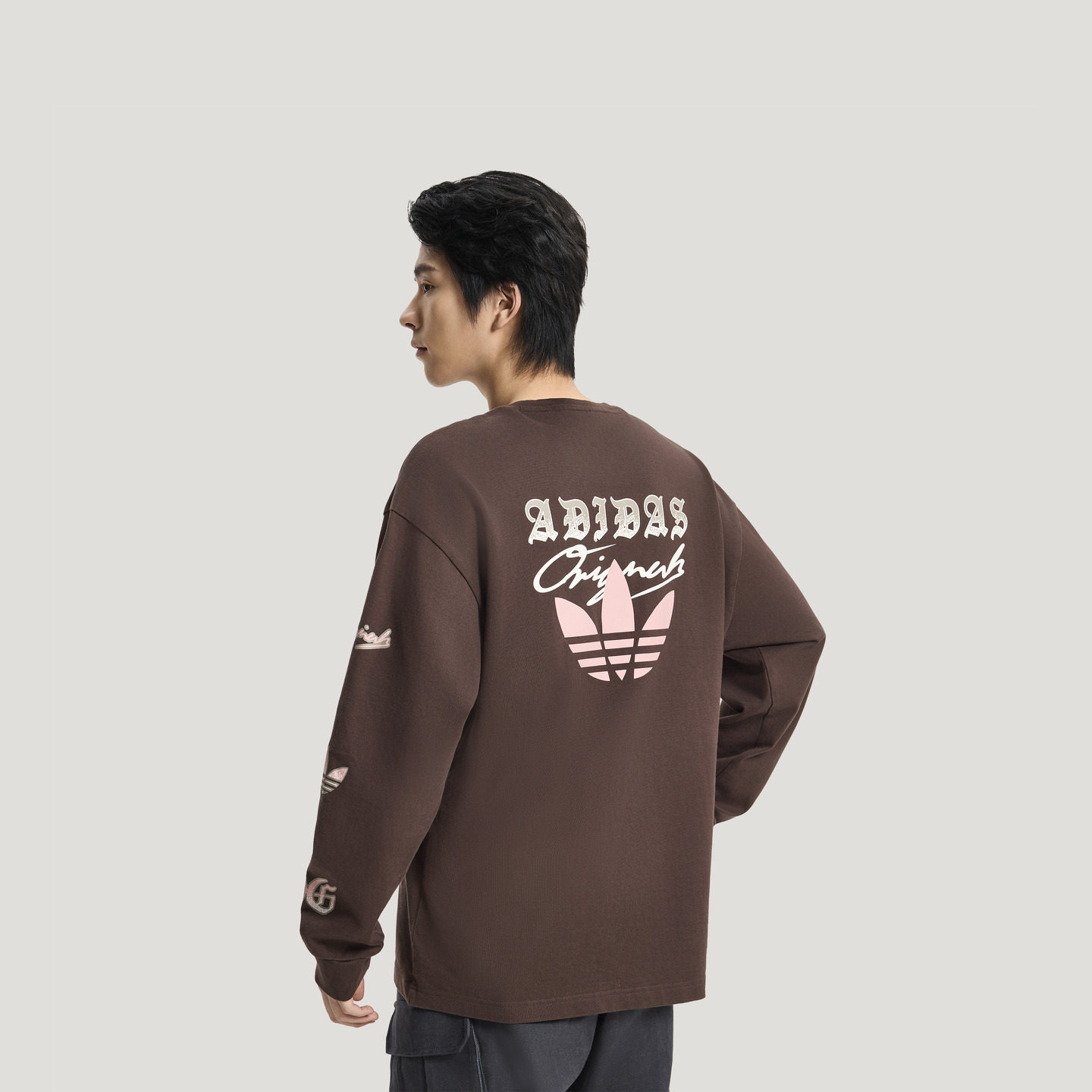 时尚舒适日常宽松圆领运动长袖T恤男装新款adidas阿迪达斯三叶草,淘宝优惠券,粉丝福利购,淘宝优惠卷