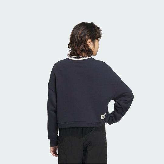 复古宽松圆领卫衣套头衫女装秋季adidas阿迪达斯官方三叶草