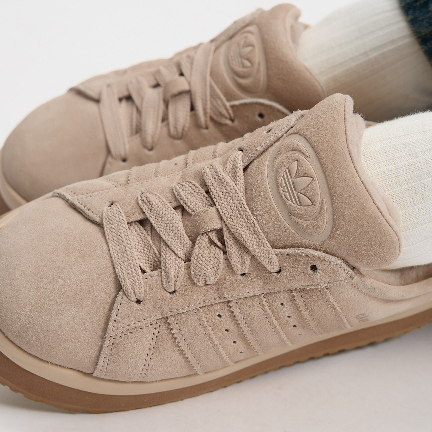 面包鞋CAMPUS 00s加绒厚底拖鞋半拖休闲鞋女adidas阿迪达斯三叶草,淘宝优惠券,粉丝福利购,淘宝优惠卷