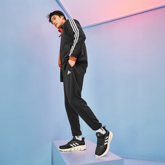 Adidas повседневные спортивные костюмы с воротником-стойкой для мужчин и женщин