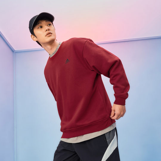 Adidas men and women plus velvet loose sweatshirt pullover