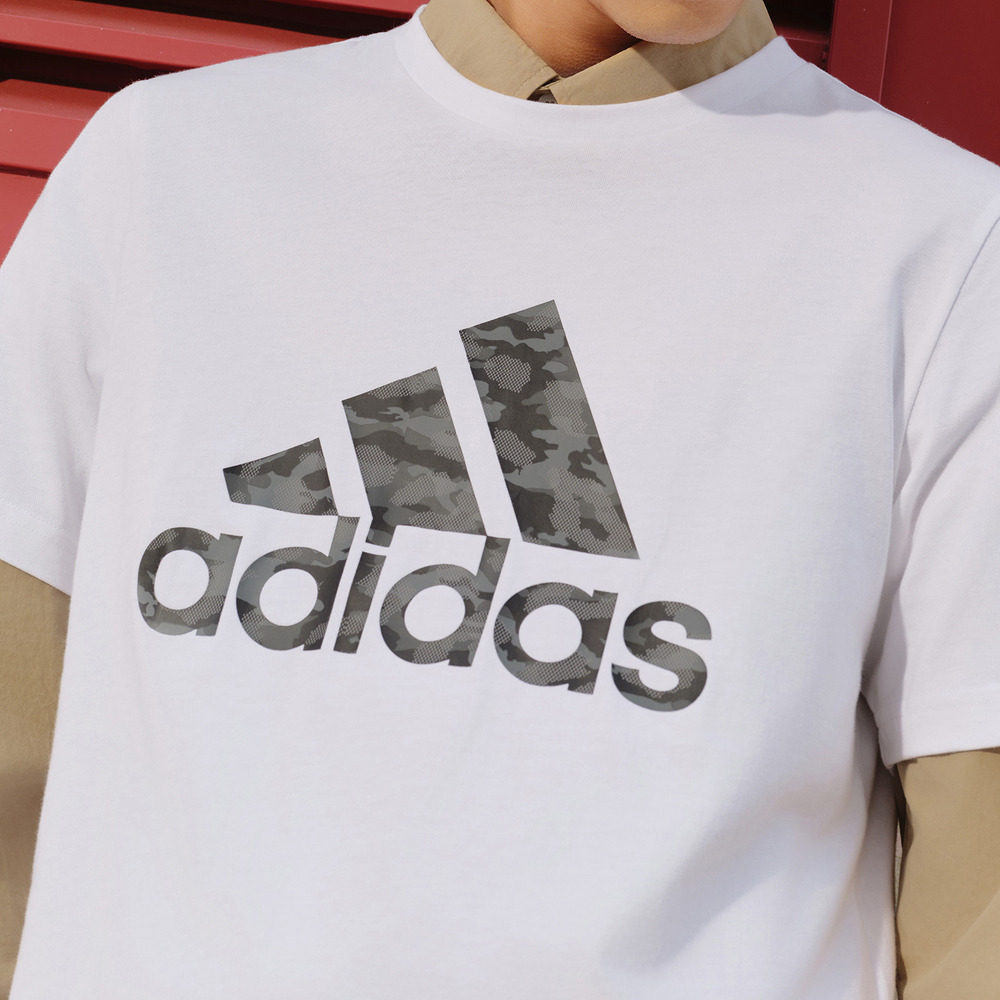 休闲纯棉上衣圆领短袖T恤男夏季新款adidas阿迪达斯轻运动JZ9179