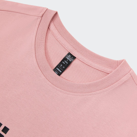 情侣款简约纯棉上衣圆领短袖T恤男女夏季adidas阿迪达斯轻运动