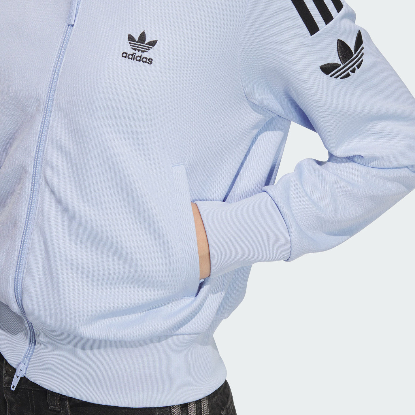 复古风经典三条纹针织立领夹克外套女装秋季adidas阿迪达斯三叶草