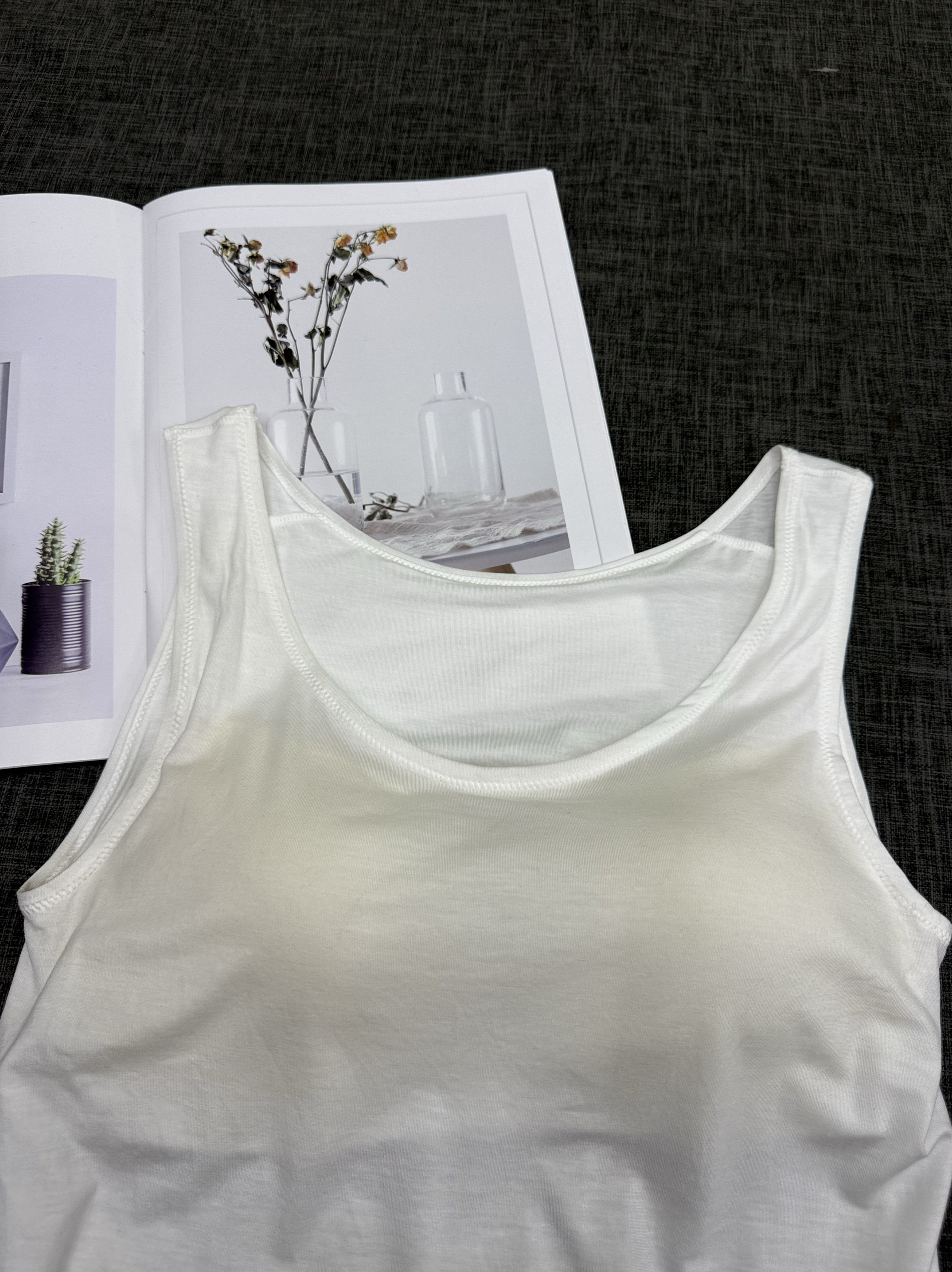 5印 女式 莱赛尔 带罩杯背心 可外穿 胸垫一体式,淘宝优惠券,粉丝福利购,淘宝优惠卷