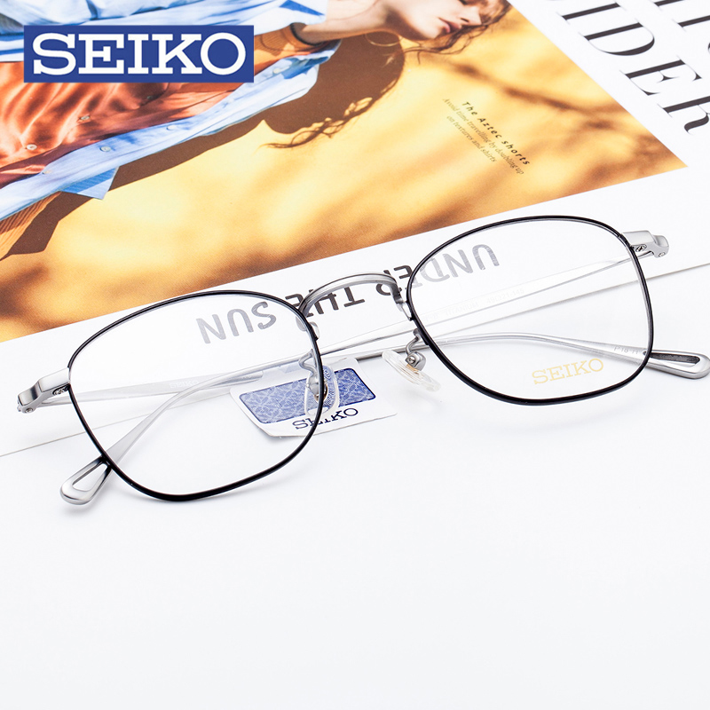 SEIKO精工眼镜框纯钛眼镜架高度近视镜框全框超轻女H03098/H03097 - 图2