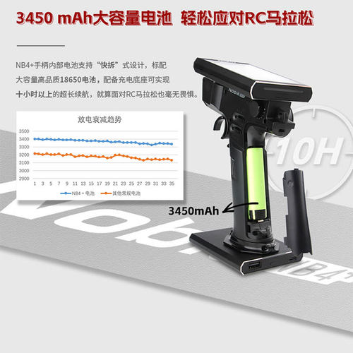 现货 FlySky富斯Noble NB4+新款8通道2.4G彩屏触摸遥控器 接收机 - 图1