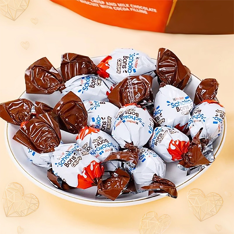 Kinder健达牛奶巧克力夹心脆皮蛋Bons脆皮球威化脆脆球解馋小零食,淘宝优惠券,粉丝福利购,淘宝优惠卷