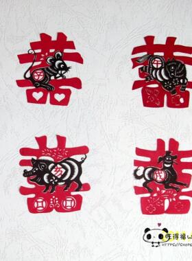 福寿安康蔚县手工刻宣纸