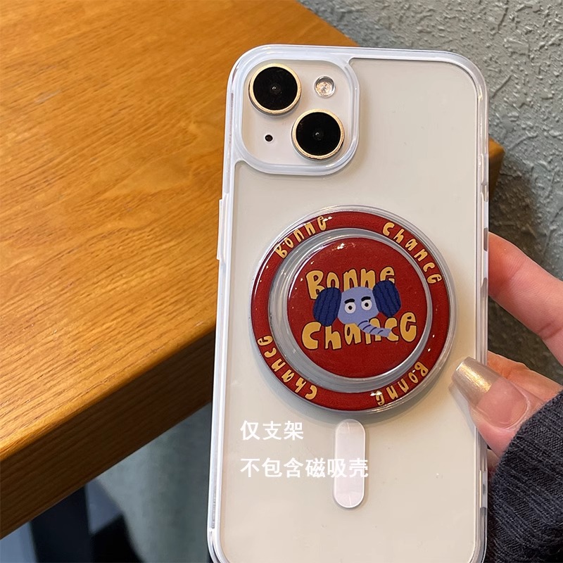 啪嗒吸附韩版可爱卡通Magsafe磁吸手机支架伸缩气囊自拍便携适用iPhone15promax手机壳苹果14/X/XS/XR/13 - 图2