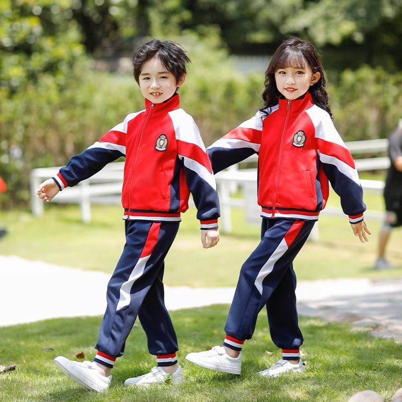 幼儿园园服春秋装小学生校服儿童纯棉运动服三件套一年级班服夏季