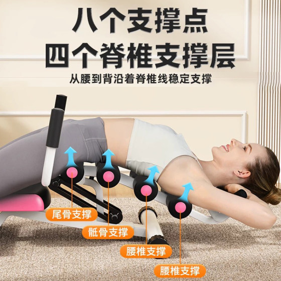 Lumbar soothing device, waist traction and stretching device