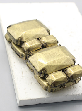 欧美夸张金属风手链弹力手镯复古做旧嘻哈朋克风手饰品配饰个性潮