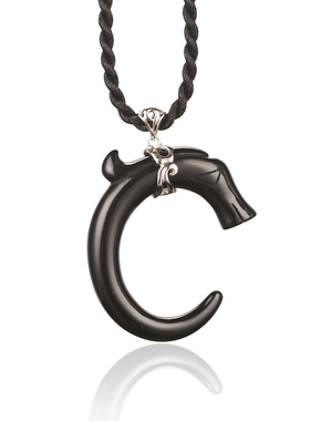 POETRY MAJESTIC/诗美琪 中国红玛瑙925银男士龙本命年项链