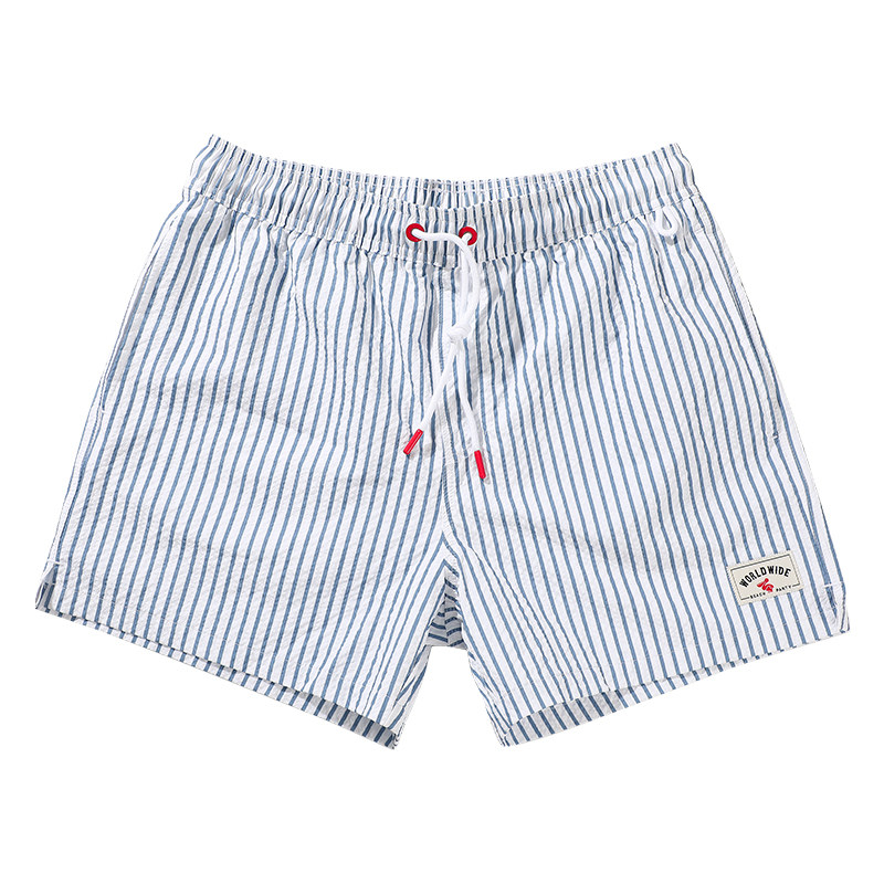 盖浪夏季新款男士条纹短裤高级感泡泡面料透气舒适四分短裤泡温泉,淘宝优惠券,粉丝福利购,淘宝优惠卷