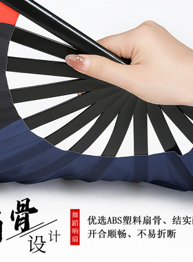 中国风太极功夫双面响扇表演