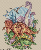 Russian Ukraine Cross Stitch Drawings Original Sweep Cross Stitch Drawings 035 Dinosaurs 02