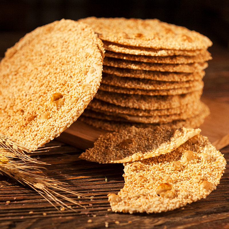 山东特产淄博周村美食香酥烧饼手工制作芝麻饼薄饼孕妇办公室零食,淘宝优惠券,粉丝福利购,淘宝优惠卷