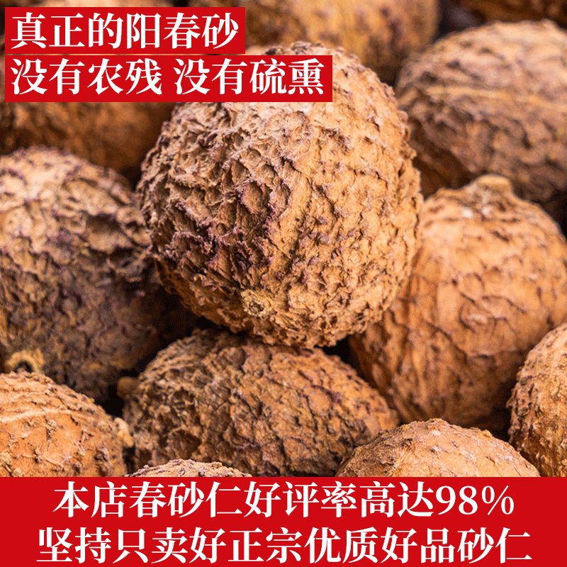 阳春春砂仁500g正宗春砂仁中药非新鲜野生特级阳春砂仁根泡酒茶蜜 - 图0