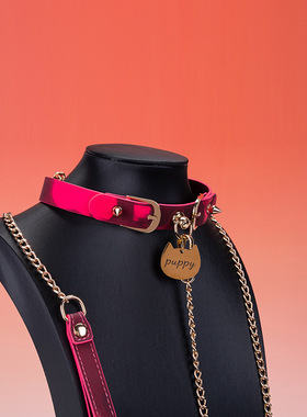 朋克choker温感变色项圈牵引绳女颈带项链puppy挂牌小众情侣礼物