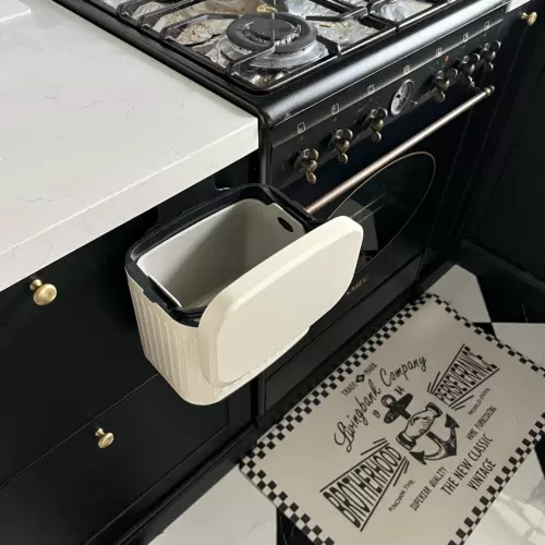 Livingbank Retro Cream Kitchen Vishing Crash Bac in Trash Bin ins, столешницы из нержавеющей стали, сброс разной коробки