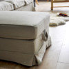 SF Express Acto footrest cover sofa cover solid color replacement set all-inclusive dust cover Xiaohongshu cream style
