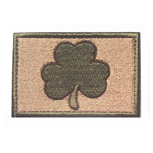 四叶草柔和爱尔兰胸章刺绣魔术贴臂章徽章个性军迷背包补丁贴4色 - 图1