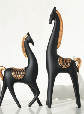 新中式风办公室电视柜轻奢装饰品