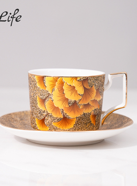 清仓骨瓷咖啡杯碟陶瓷套装下午茶样板房售楼处会所茶几装饰礼盒装