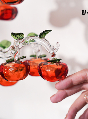 艺术琉璃柿子树摆件柿柿如意摆件