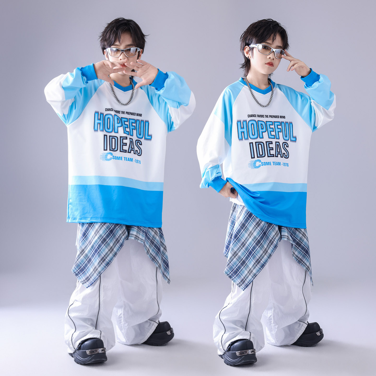 街舞儿童潮服hiphop童装少儿服装男童套装小学生运动会开幕式服装 - 图2