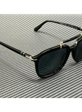Persol PO0203S 95 3R黑色蓝色偏光中性55 mm太阳眼镜