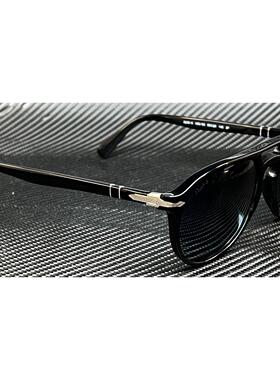 Persol PO3235S 095 S3黑色蓝色偏光男士55 mm太阳眼镜