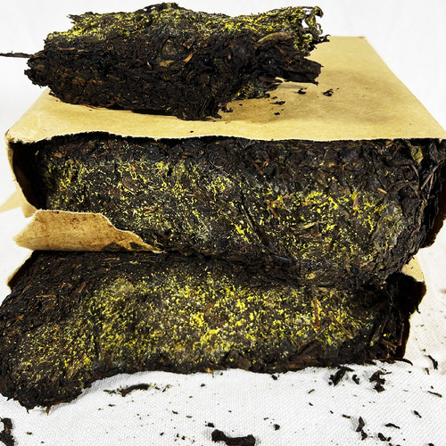 安化黑茶湖南特产正品金花茯茶茯砖黑砖茶陈年老茶高山金茯茶6年 - 图0