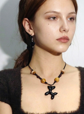 自然论气球小狗项链可爱