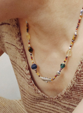 自然论浪里飞鱼项链手链套装