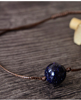 仲夏至原创手作原宿蓝砂石手绳