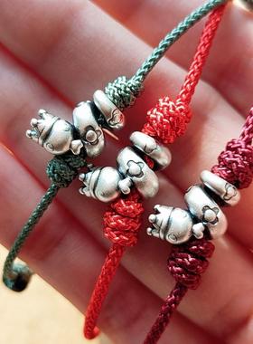 蛇年本命简约可爱蛇宝宝红手绳