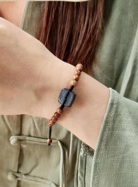 原创文艺设计库克珠搭配沉香木