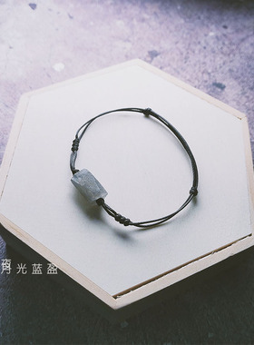 小小编织气质简约蓝光低调灰月光石女锁骨项链短清新细天然爱情女