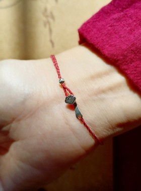 银如意吉祥喜庆过年红手绳