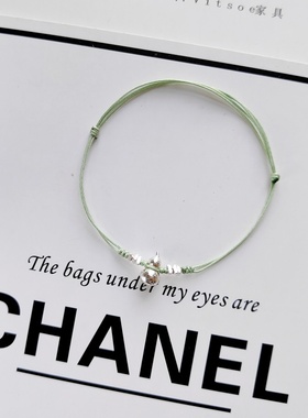 925银葫芦清新莫兰迪手绳