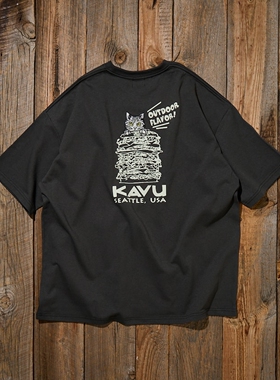 26春夏 KAVU x FREAK'S STORE / Burger Cat 印花T恤 男款 0260