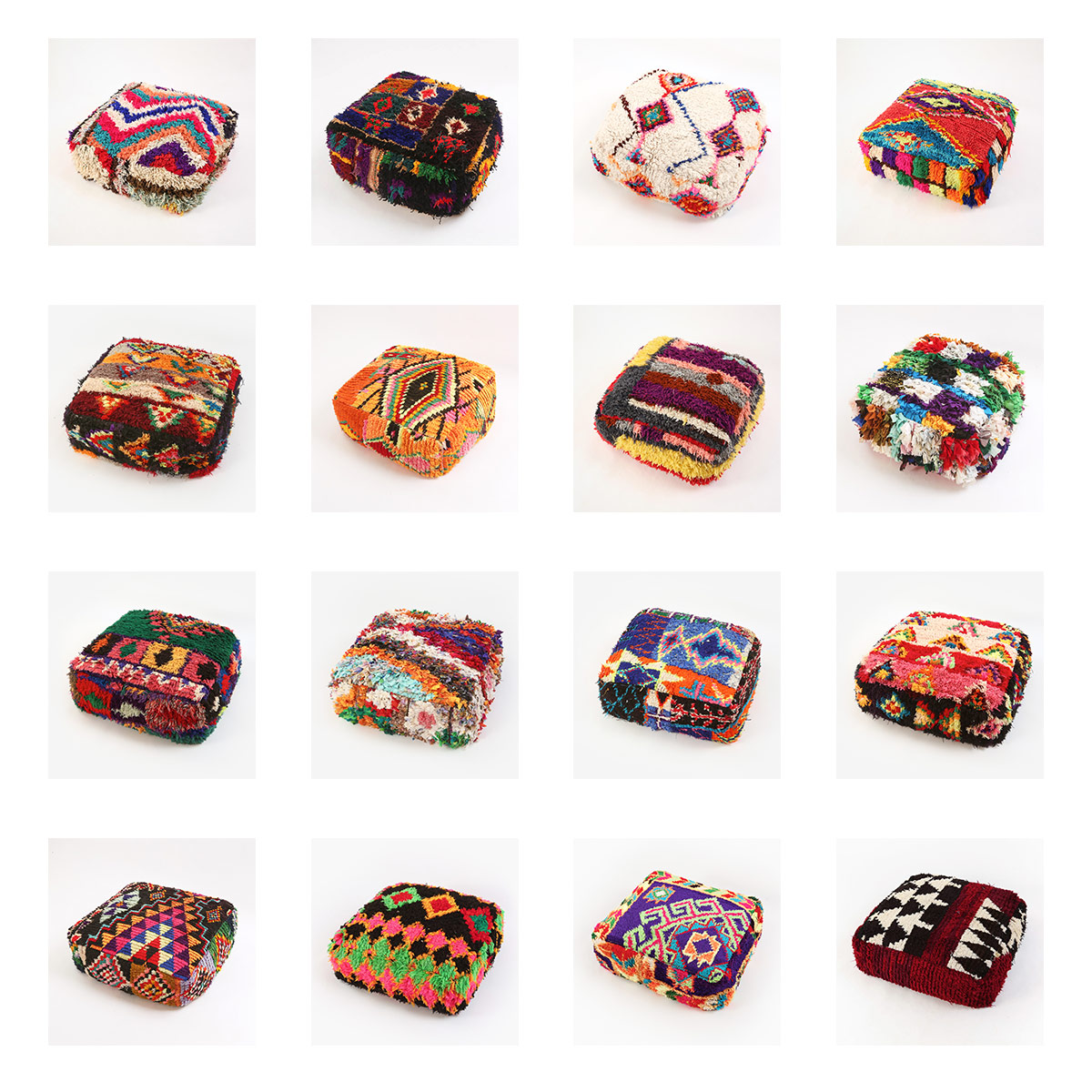 Unparalleled摩洛哥进口手工编织羊毛棉墩子坐墩坐垫地垫懒人沙发