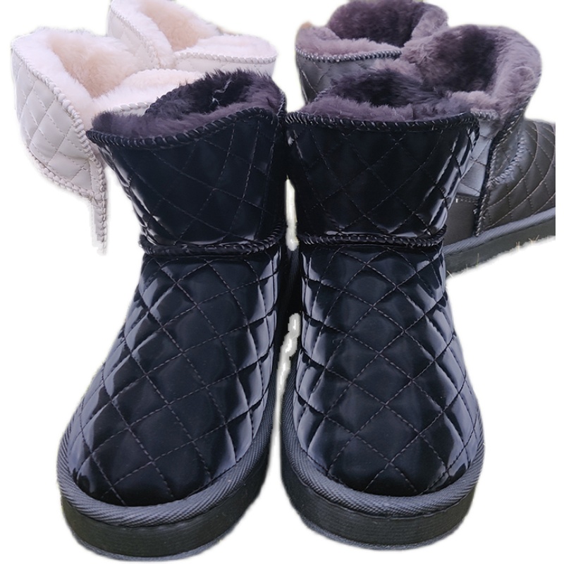 96-2雪地靴女2021年新款加绒加厚保暖短筒靴子洋气冬季棉鞋冬鞋